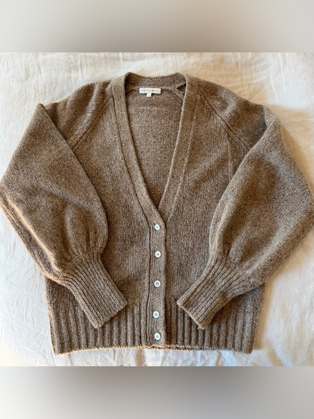 ANN MASHBURN Cashmere Donegal Cardigan